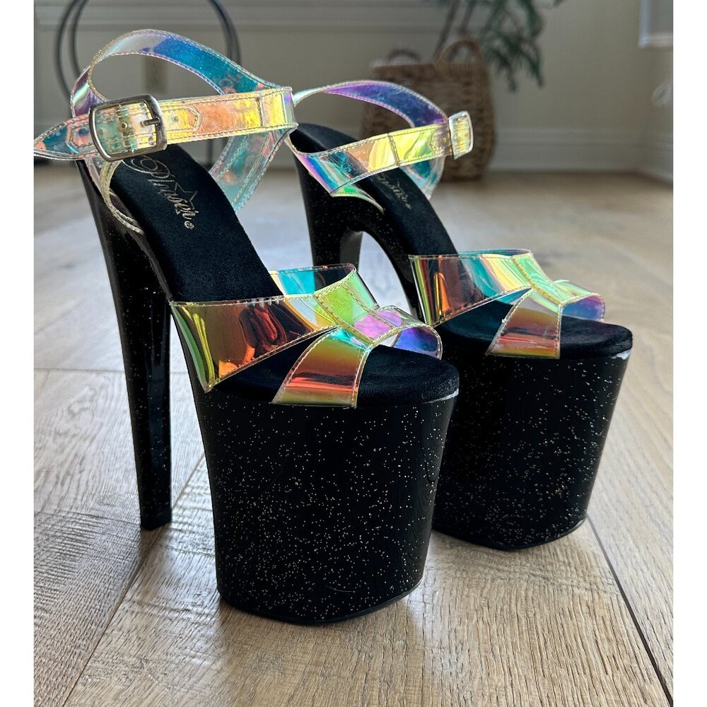 COPY - Pleaser holographic sandal heel 8" size 7